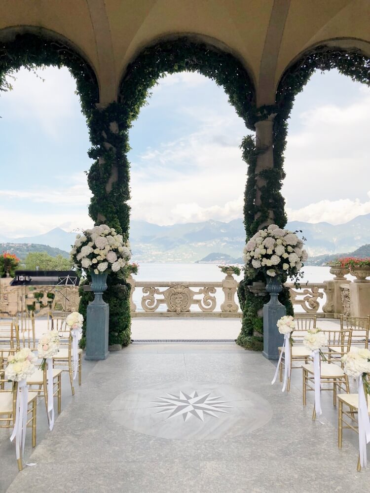 Villa del Balbianello wedding ceremony in Lake Como